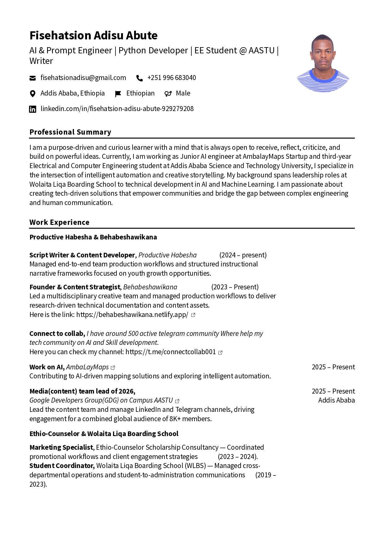 Resume Preview